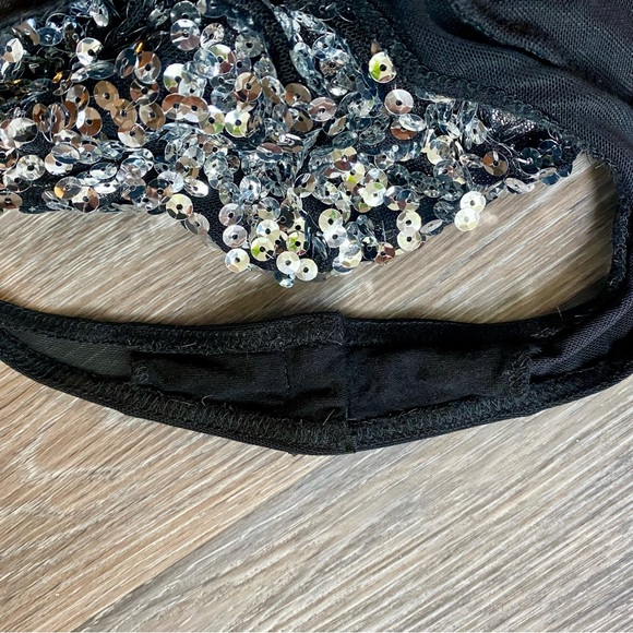 Intimately Free People Last Dance Silver Sequin Bodysuit XS - Picture 9 of 10